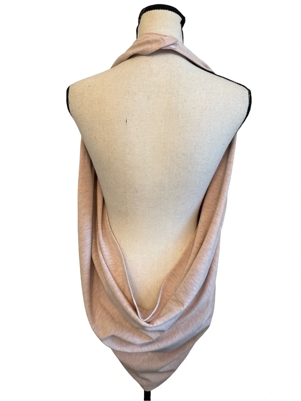 Lululemon Vinyasa Scarf Rulu Heathered Pink Gray Wrap Shawl Yoga Running
